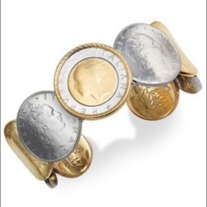 Lira two tone coin cuff NWT